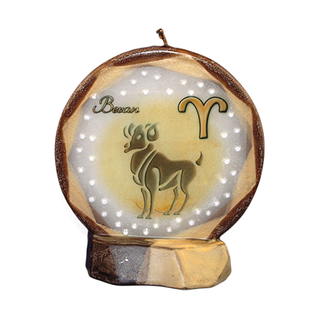 Aries Candle “Circle of Signs” | Handmade Zodiac Candle