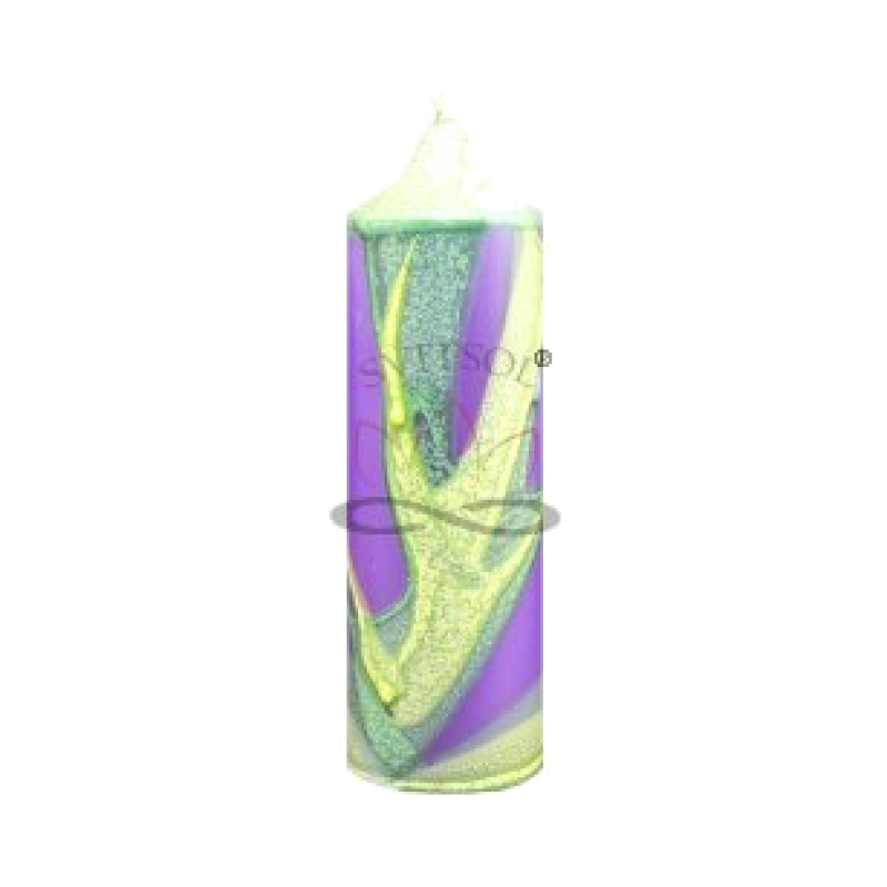 Medium Pillar Candle Lavender Svitsol | Handmade | 27-36h Burn Time