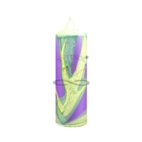 Mittlere Stumpenkerze Lavendel Svitsol | Handgemacht | 27-36h Brenndauer