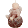 ASTRONAUT Candle – Icy Brown Glitter, Chocolate-Vanilla, Handmade