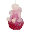 ASTRONAUT Candle – Icy Magenta Glitter, Vanilla & Christmas Punch, Handmade