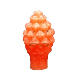 Small Pinecone Candle – Orange with Orange Scent, Handmade