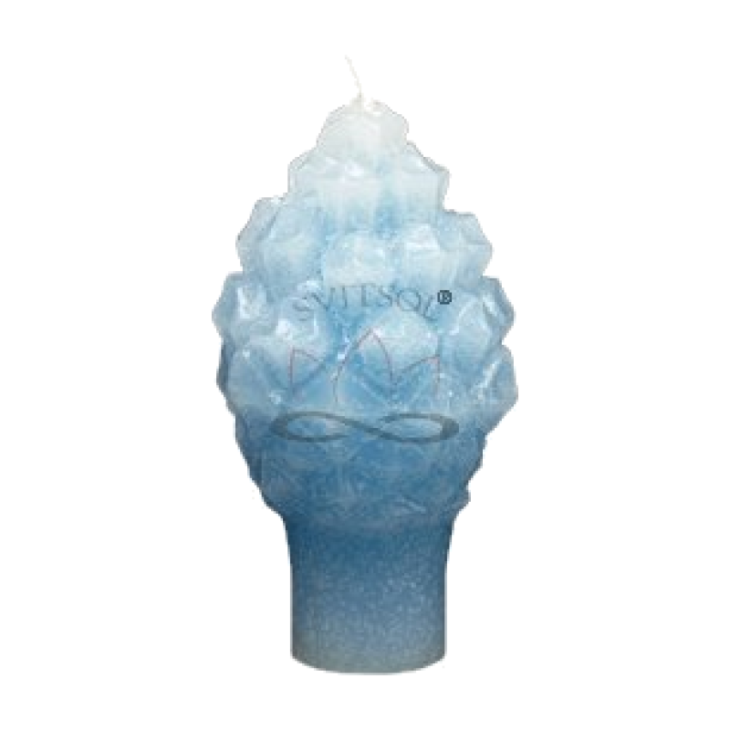 Small Pinecone Candle – Turquoise, Vanilla & Euphoria, Handmade