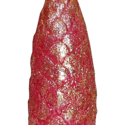 Svíčka Šiška velká - třpyt zlato-červená