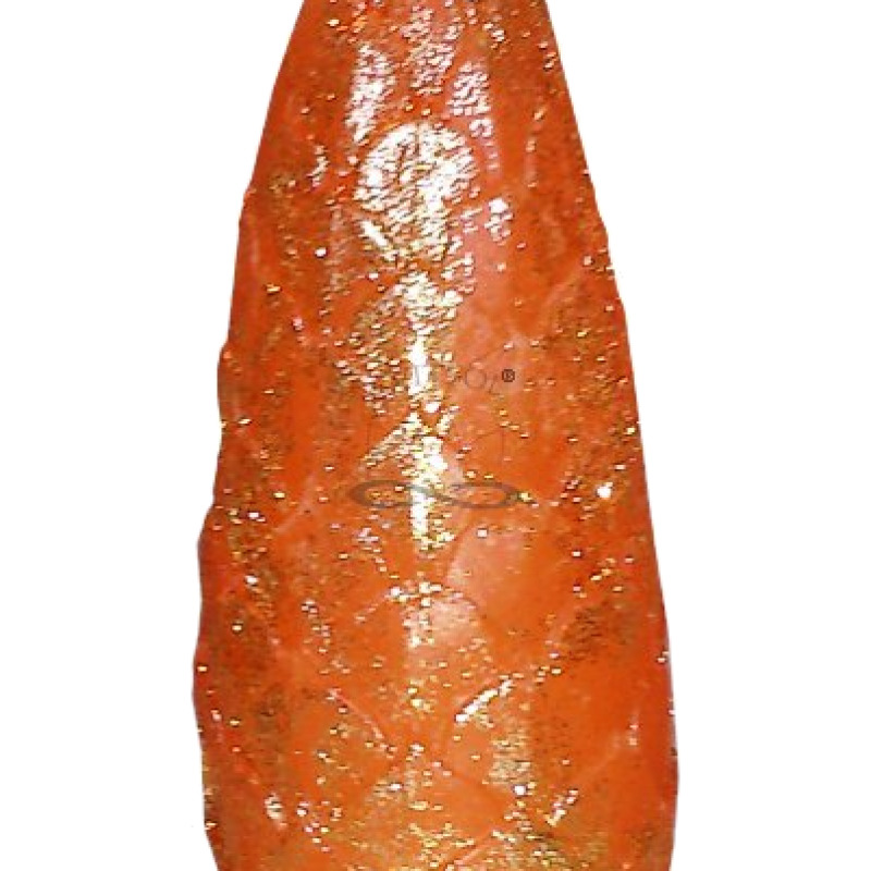 Svíčka Šiška velká - třpyt zlato-oranžová