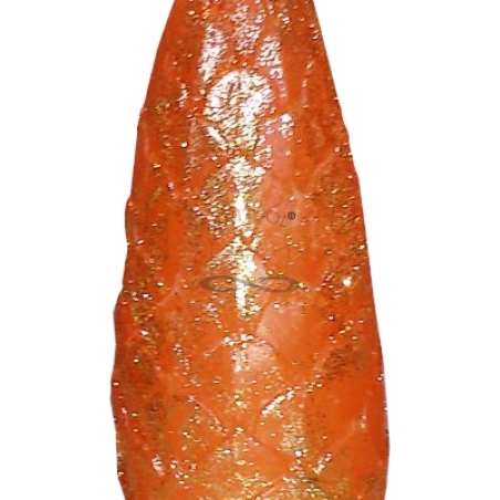 Svíčka Šiška velká - třpyt zlato-oranžová