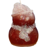 SNOWMAN BEANIE Candle – Icy Brown Glitter, Chocolate-Vanilla, Handmade