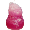 Svíčka SNĚHULÁK KULICH - třpyt ledově magenta