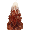Candle Tree MISTLETOE – icy brown glitter, chocolate-vanilla, 18–36h