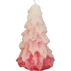 Svíčka STROMEK JMELÍ - třpyt ledově růžová