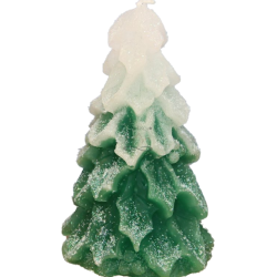 Svíčka STROMEK JMELÍ - třpyt ledově zelená