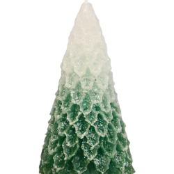 Svíčka STROMEK MINI - třpyt ledově zelená