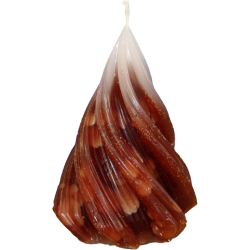 Svíčka STROMEK SPIRÁLA - třpytky ledově hnědá