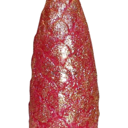 Svíčka Šiška velká - třpyt zlato-červená