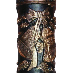 Svíčka Zvonky - černá se zlatým doplňkem