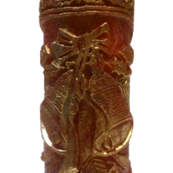 Svíčka Zvonky - hnědá se zlatým doplňkem