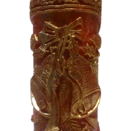 Svíčka Zvonky - hnědá se zlatým doplňkem