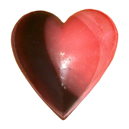 Svíčka SRDÍČKO střední červeno černé