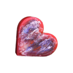 Svíčka SRDÍČKO velké červené 3 knoty