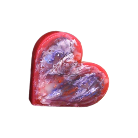 Svíčka SRDÍČKO velké červené 3 knoty