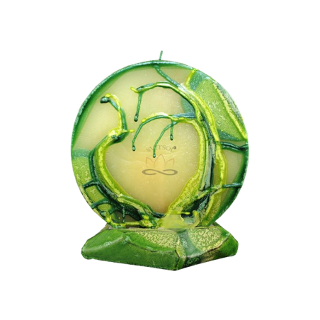 Svíce MANDALA STROM zelená