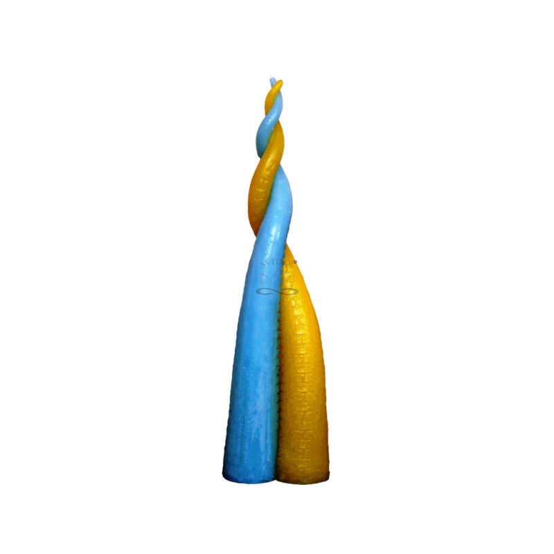 Svíce LÁSKA tyrkysová žlutá