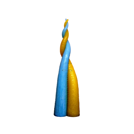 Svíce LÁSKA tyrkysová žlutá