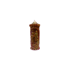 Svíčka BAKUS větší hnědý zlatý odstín