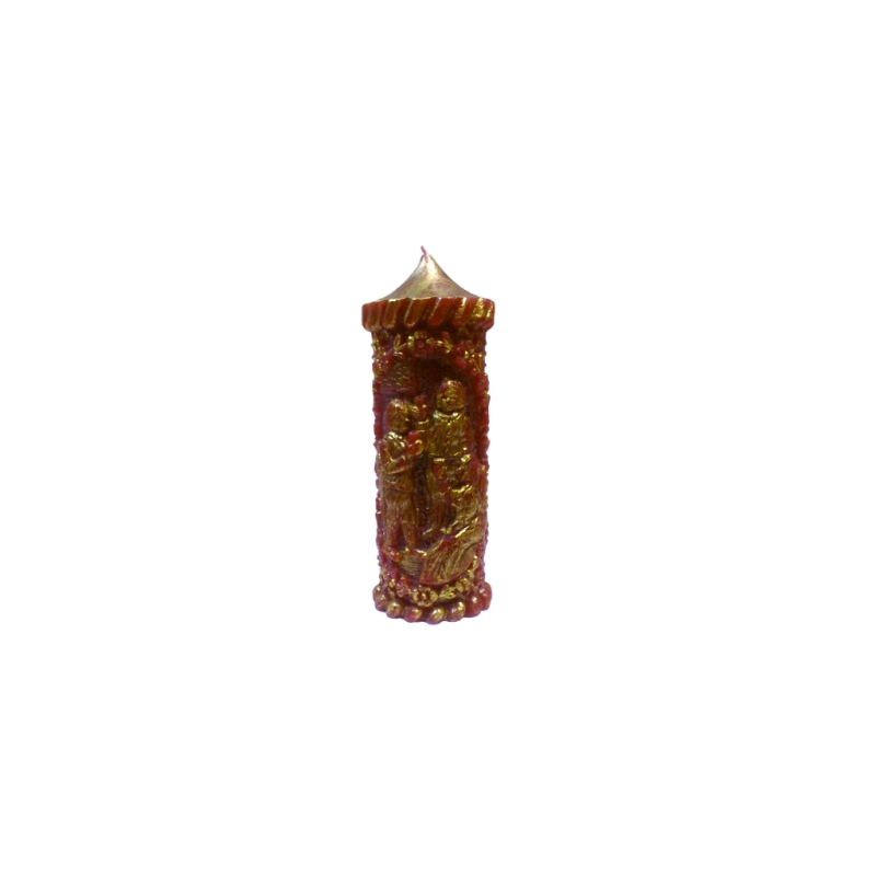 Svíčka BAKUS větší hnědý zlatý odstín