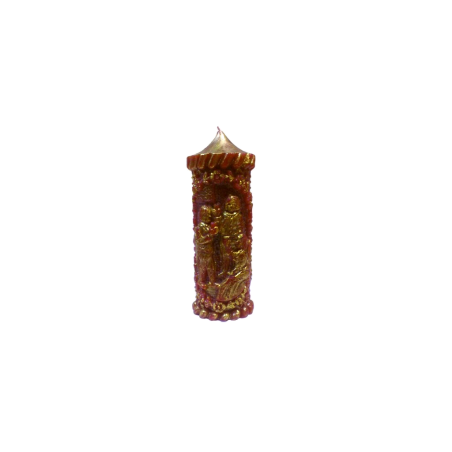 Svíčka BAKUS větší hnědý zlatý odstín