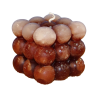 CUBE PEARL Candle Glitter Icy Brown – Handmade in Kralovske Porici