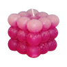 Svíčka KOSTKA BALL třpyt ledová magenta