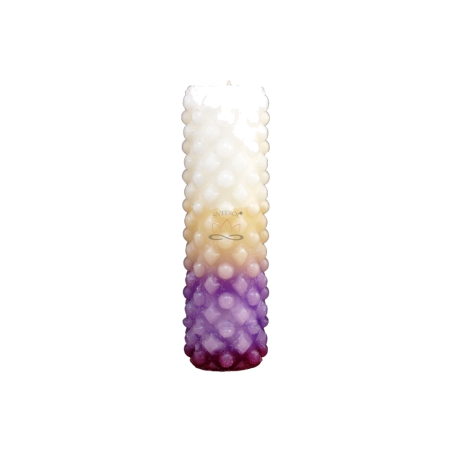 Svíčka MARIE - fialová a bílá