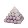 Kerze PYRAMIDE PERLEN Glitzer Eis-Indigo Lila