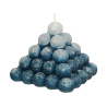 Svíčka PYRAMIDA BALL třpyt ledová modrá