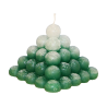 Svíčka PYRAMIDA BALL třpyt ledová zelená