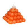 Svíčka PYRAMIDA BALL třpyt ledová oranžová