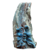 Relief Candle LESUPAN Blue – Hand-Shaped from Certified Wax, Kralovske Porici