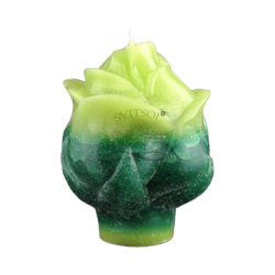 Svíčka RŮŽE zeleno zelená