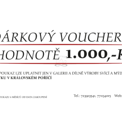 Darkový poukaz 1.000,-Kč svíce a mýdla