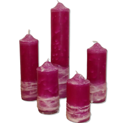 Magenta Stumpenkerzen-Kollektion – Handgemachte Eleganz mit zertifiziertem Wachs - detail 2