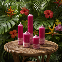 Magenta Stumpenkerzen-Kollektion – Handgemachte Eleganz mit zertifiziertem Wachs - detail 6