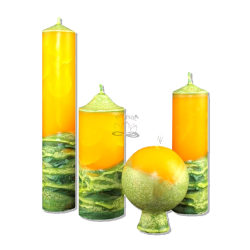Candle Collection GERBERA - Handmade Set with Certified Wax from Královské Poříčí and Cotton Wick - detail 2