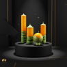 Candle Collection GERBERA - Handmade Set with Certified Wax from Královské Poříčí and Cotton Wick - detail 3