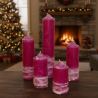Kerzenkollektion Magenta - Handgemachtes Set mit Baumwolldocht und zertifiziertem Wachs aus Královské Poříčí - detail 2