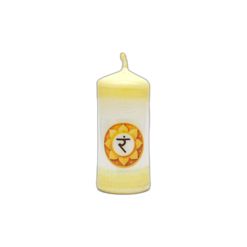 Chakra Candle 3rd Solar Plexus MINI Pillar – Svitsol | Symbol of Confidence