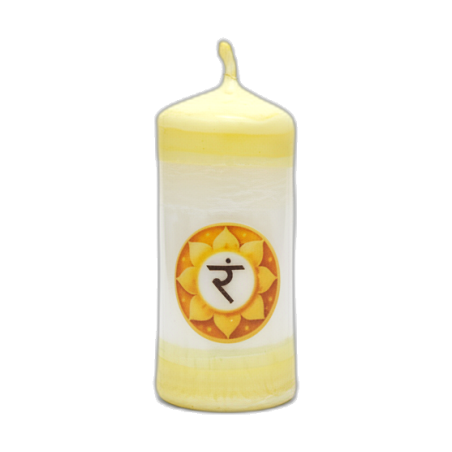 Chakra Candle 3rd Solar Plexus MINI Pillar – Svitsol | Symbol of Confidence