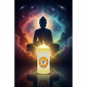 Chakra Candle 3rd Solar Plexus MINI Pillar – Svitsol | Symbol of Confidence - detail 3