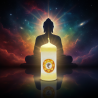 Chakra Candle 3rd Solar Plexus MINI Pillar – Svitsol | Symbol of Confidence - detail 4