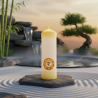 Chakra-Kerze 3. Solarplexus (Manipura) MIDI Stumpenkerze – Svitsol | Symbolik des Selbstvertrauens - detail 3